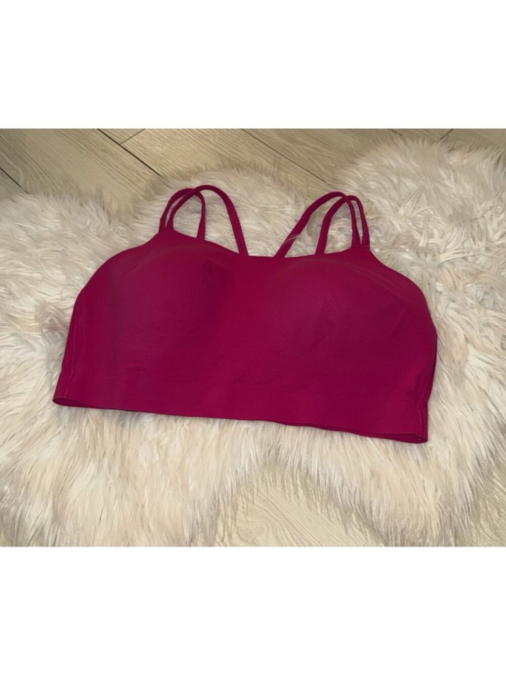 Soma Longline Yoga Bra Molded Wire Free Strappy Back Womens XL XLarge Hot Pink
